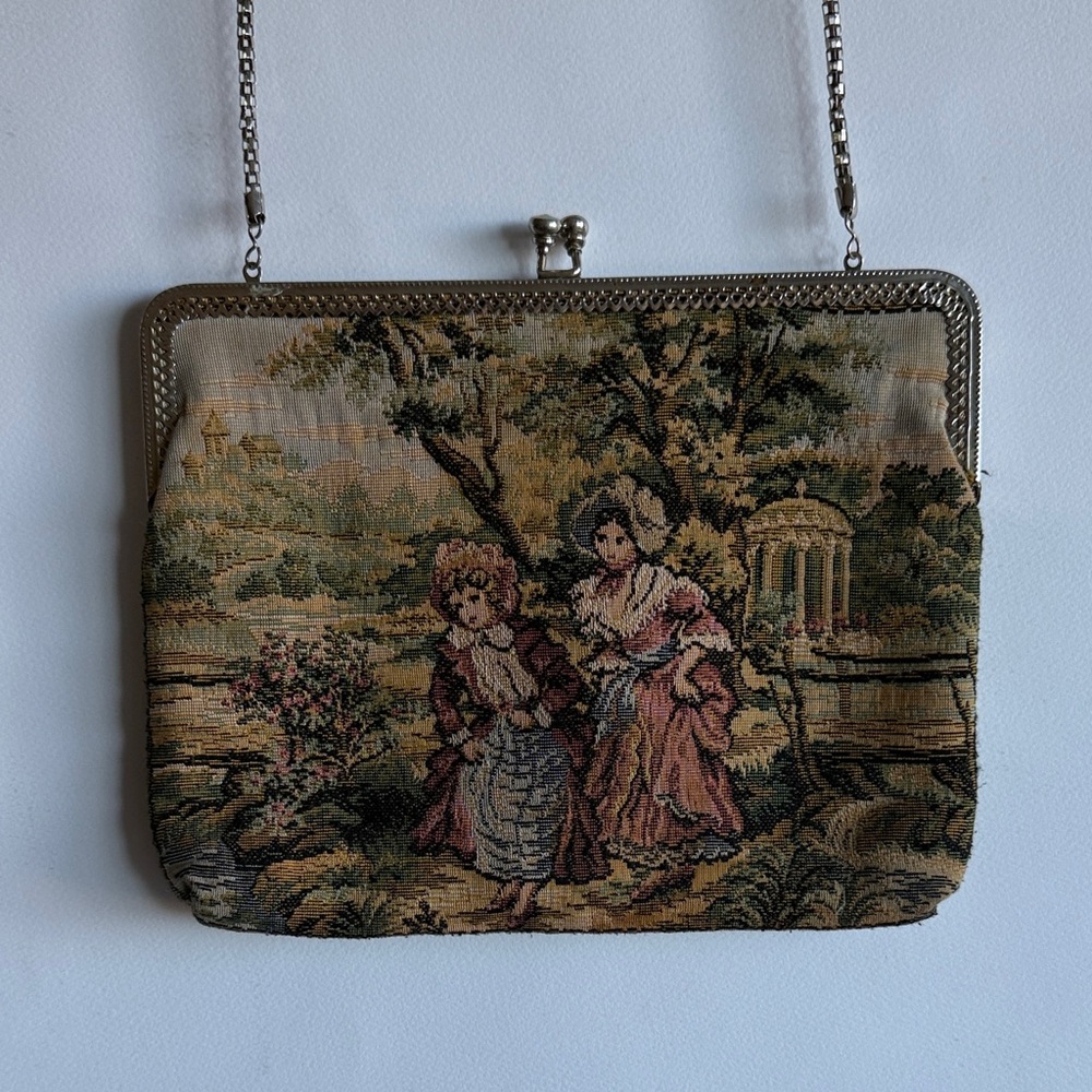 Vintage Tapestry Clutch Bag - Picture 2 of 6
